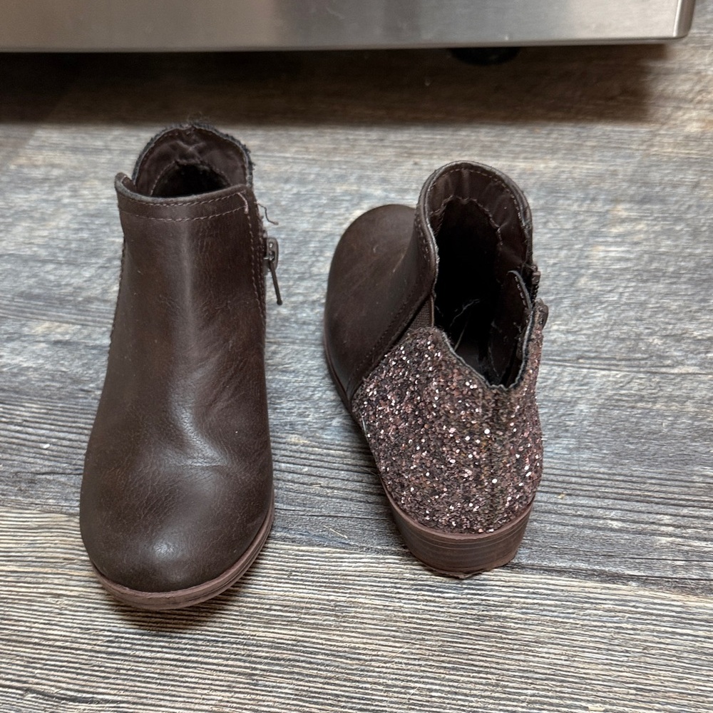 Sparkly Brown Kids Dress Boots